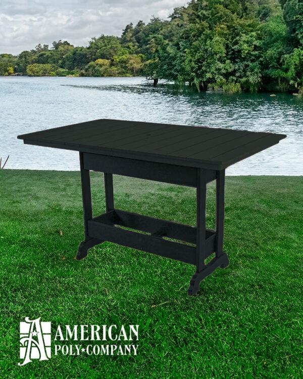 American Poly 6'  Bar Height Table Black