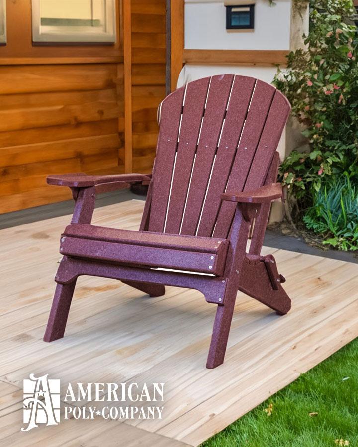 American Poly Folding Adirondack Chair Cherry