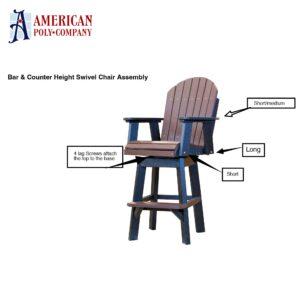 Bar Counter Chair Swivel Chair Assembly Instructions