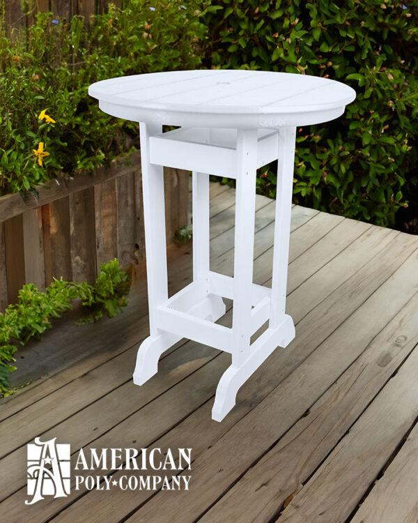 American Poly Bar Height Cafe Table White