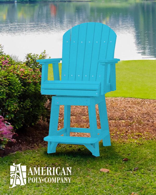 American Poly Counter Height Swivel Chair Aruba Blue