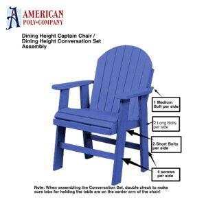 Dining Chair Captain Chair Conversation Set Assembly Instructions