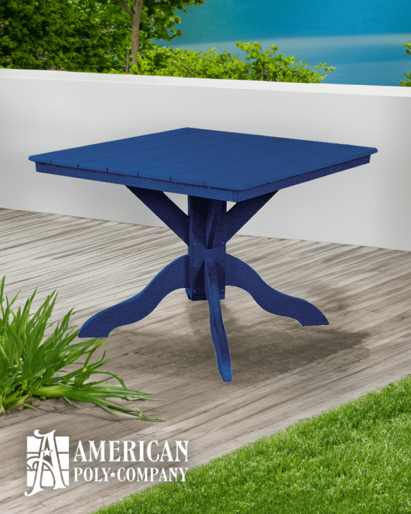 American Poly 42" Dining Height Table Dark Blue