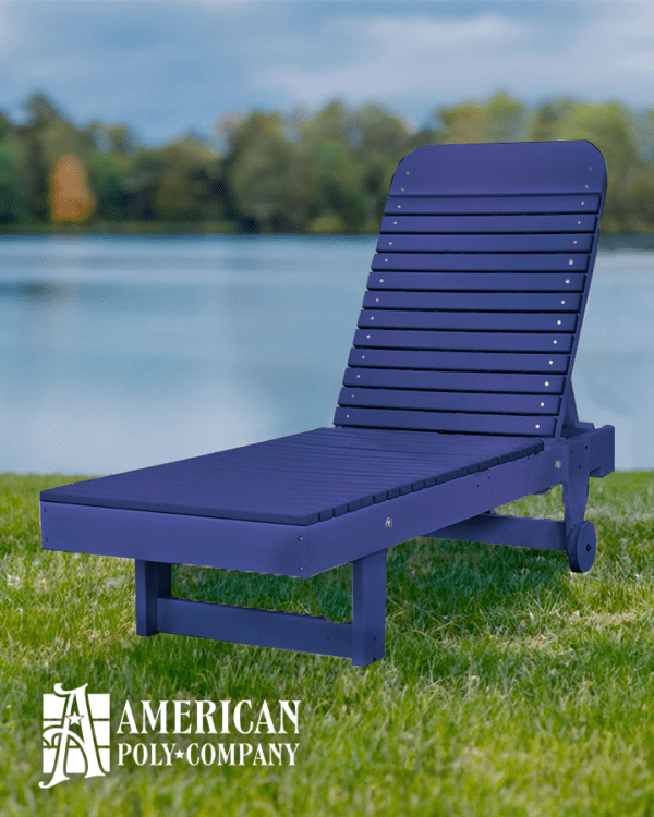 American Poly Flat Lounge Chair Without Arms Dark Blue