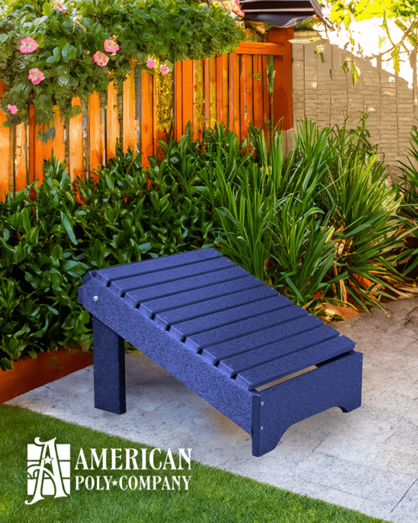 American Poly All Weather Footstool Dark Blue