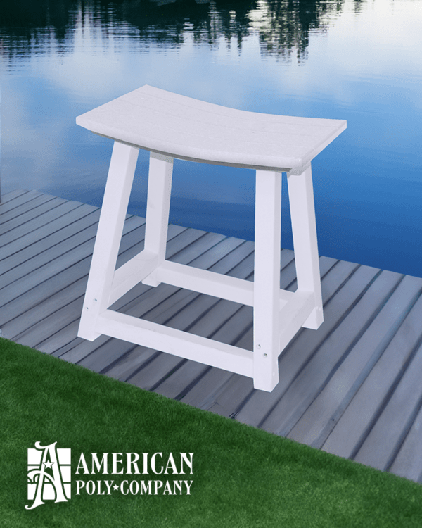 American Poly Dining Height Stool White