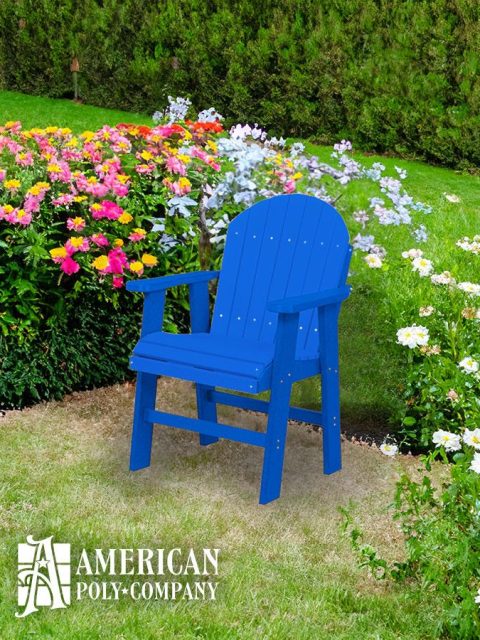 American Poly Dining Height Captain Chair Blue