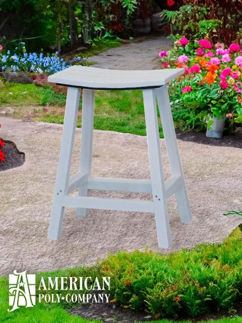American Poly Counter Height Stool Light Gray